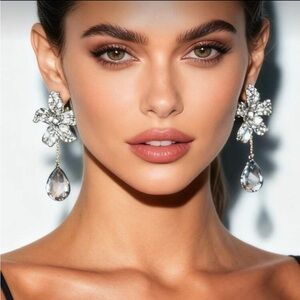 Celeste Crystal Blossom Drop Earrings